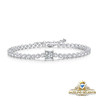 Princess Cut Moissanite Tennis Bracelet - Premium Jewelry from Dazzling Delights - Just $91.88! Shop now at Dazzling Delights