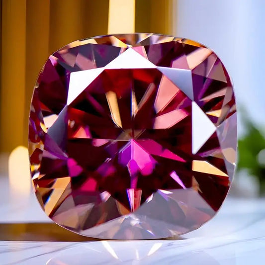 Watermelon Red Cushion Cut Moissanites - Premium Jewelry from Dazzling Delights - Just $83.33! Shop now at Dazzling Delights