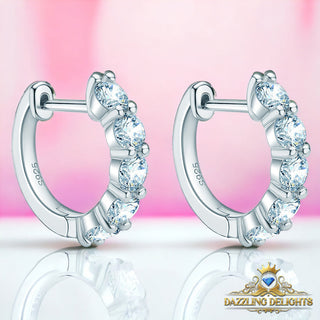 3.5mm Moissanite Hoop Earrings - Premium Jewelry from Dazzling Delights - Just $91.88! Shop now at Dazzling Delights