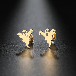 Titanium Ghost Halloween Stud Earrings - Premium Jewelry from Dazzling Delights - Just $16.88! Shop now at Dazzling Delights