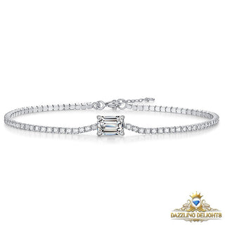 Emerald Cut Moissanite Tennis Bracelet - Premium Jewelry from Dazzling Delights - Just $91.88! Shop now at Dazzling Delights