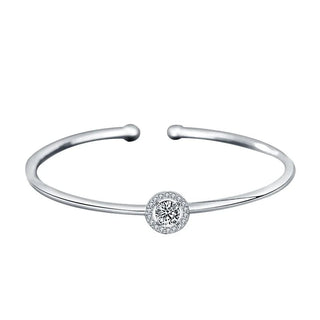 5mm Round Brilliant Cut Moissanite Bangle - Premium Jewelry from Dazzling Delights - Just $84! Shop now at Dazzling Delights