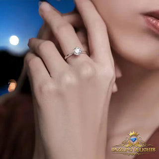 Classic 6 Prong Tiffany Style Solitaire Moissanite Engagement Ring - Premium Jewelry from Dazzling Delights - Just $52.50! Shop now at Dazzling Delights