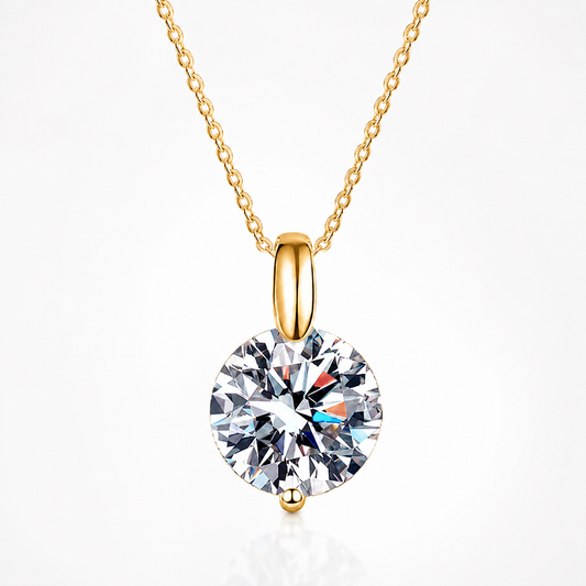 Colar com pingente de gota de moissanite