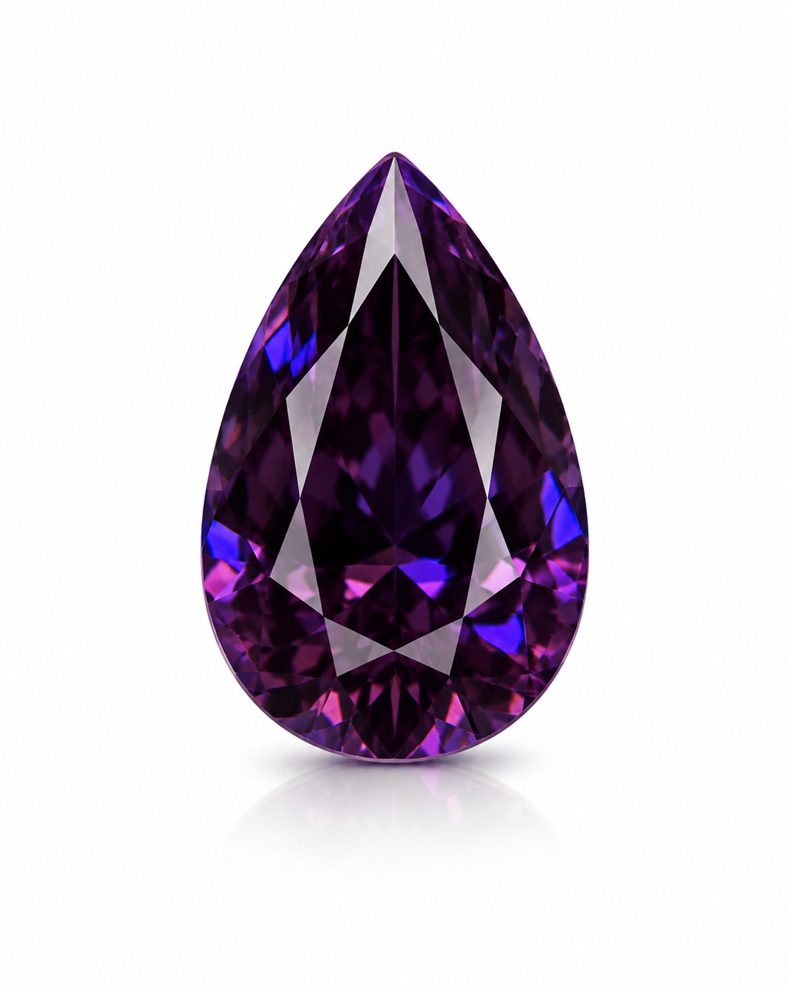 Imperial Purple Pear Cut Moissanites
