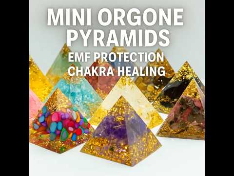 Mini Orgone Pyramid – 3cm Healing Crystal Energy Generator for EMF Protection