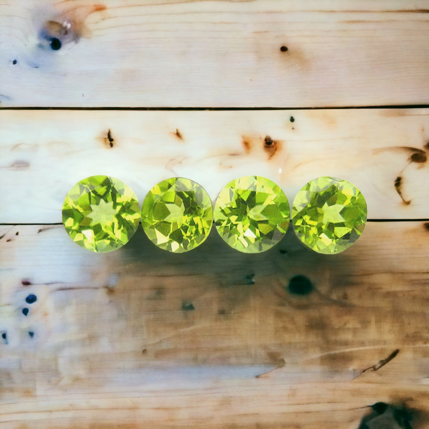 2 Pointer Round Brilliant Cut Peridots - Premium Jewelry from Dazzling Delights - Just $1.95! Shop now at Dazzling Delights