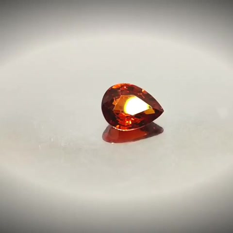 1.0ct Pear Cut Vivid Orangish Red Spessartite Garnet - Premium Jewelry from Dazzling Delights - Just $61.95! Shop now at Dazzling Delights