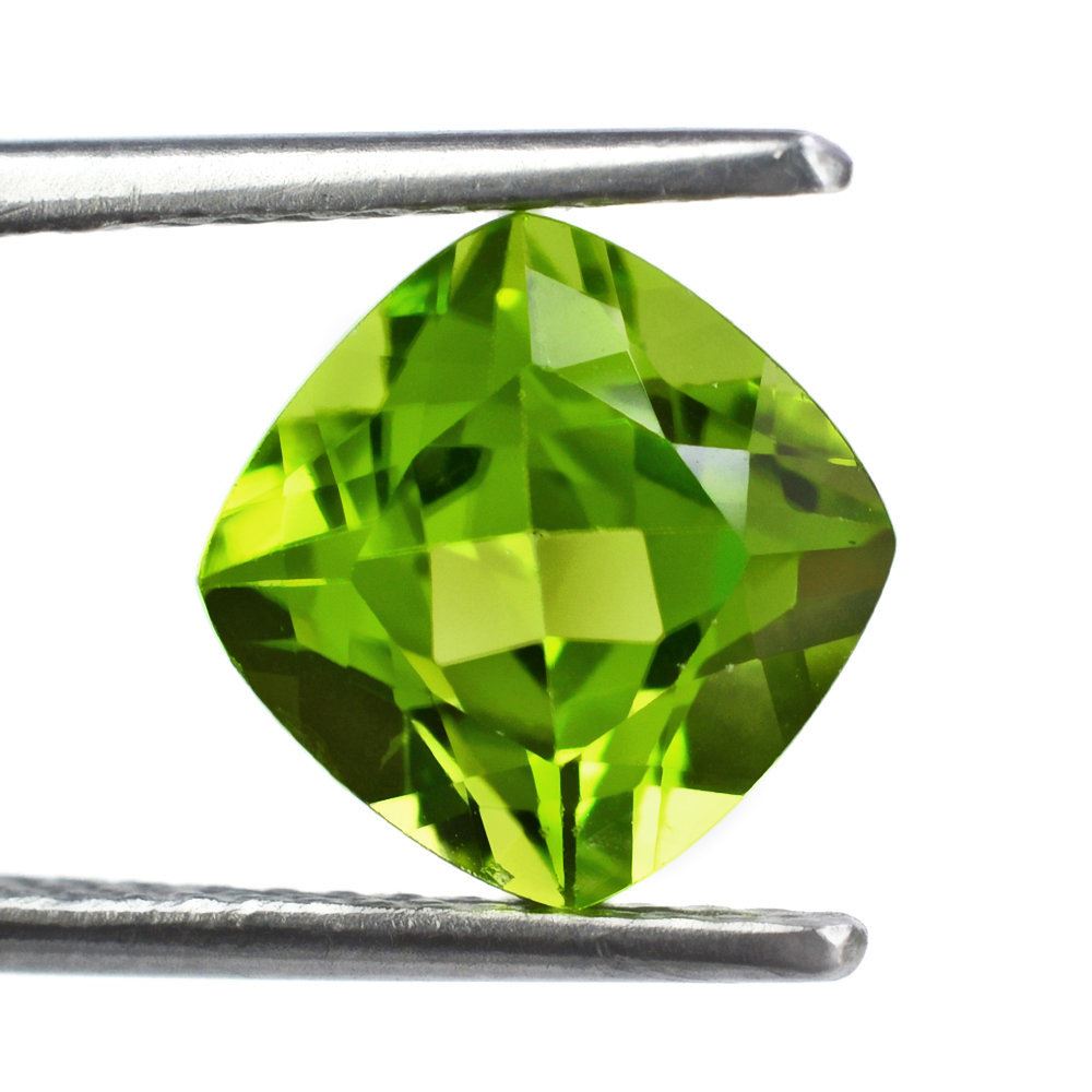 0.98ct Cushion Checkerboard Cut Peridot - Premium Jewelry from Dazzling Delights - Just $46.95! Shop now at Dazzling Delights