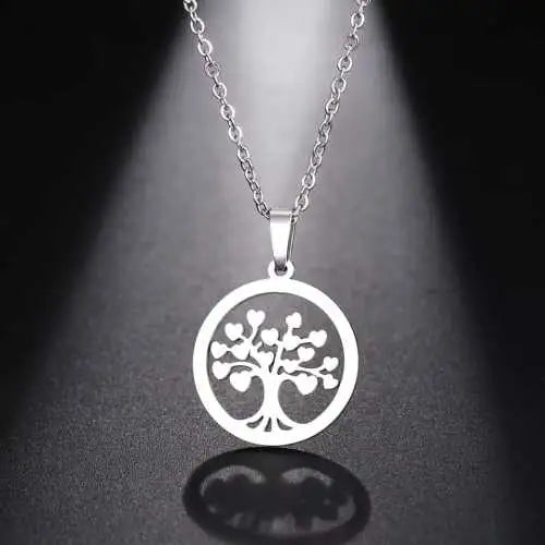 Silver Titanium Tree of Love Pendant Necklace - Premium Jewelry from Dazzling Delights - Just $22.95! Shop now at Dazzling Delights