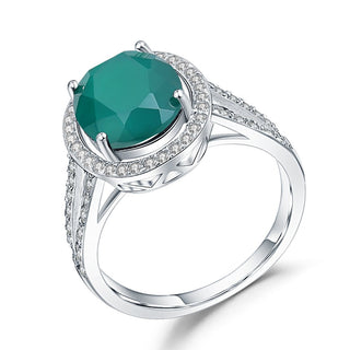 "The Evergreen Elegance" 11x9mm Oval Cut Green Agate Ring - Premium Jewelry from Dazzling Delights - Just $45! Shop now at Dazzling Delights