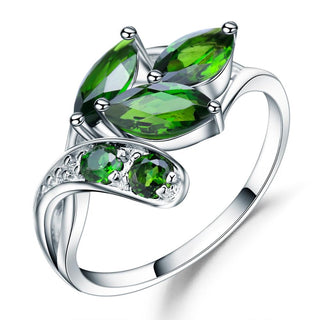 "The Silver Leaf" 2.12ct Natural Chrome Diopside Ring - Premium Jewelry from Dazzling Delights - Just $58.50! Shop now at Dazzling Delights