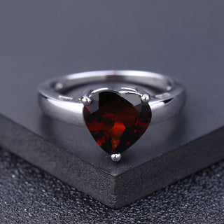 "The Heart's Desire" 2.78ct Heart Cut Garnet Solitaire Ring - Premium Jewelry from Dazzling Delights - Just $56.25! Shop now at Dazzling Delights