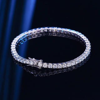 Round Brilliant Cut Moissanite Tennis Bracelets - Premium Jewelry from Dazzling Delights - Just $118.12! Shop now at Dazzling Delights