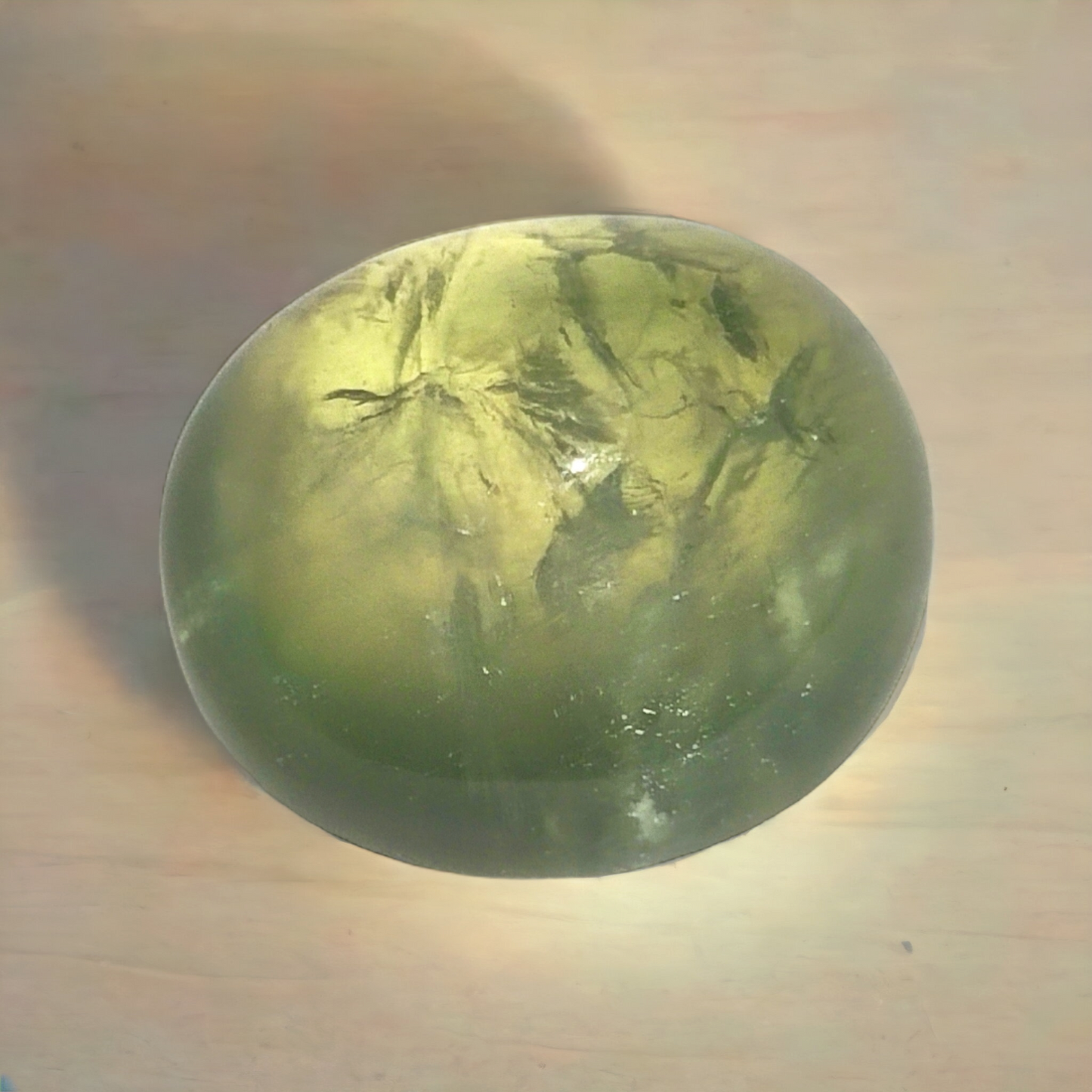 33.64ct Oval Cabochon Green Prehnite - Premium Jewelry from Dazzling Delights - Just $22.95! Shop now at Dazzling Delights