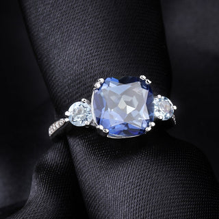 "The Blue Mystique" Natural Iolite Blue Mystic Quartz and Topaz Ring - Premium Jewelry from Dazzling Delights - Just $58.50! Shop now at Dazzling Delights