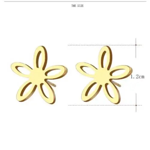 Titanium Flower Stud Earrings - Premium Jewelry from Dazzling Delights - Just $22.95! Shop now at Dazzling Delights