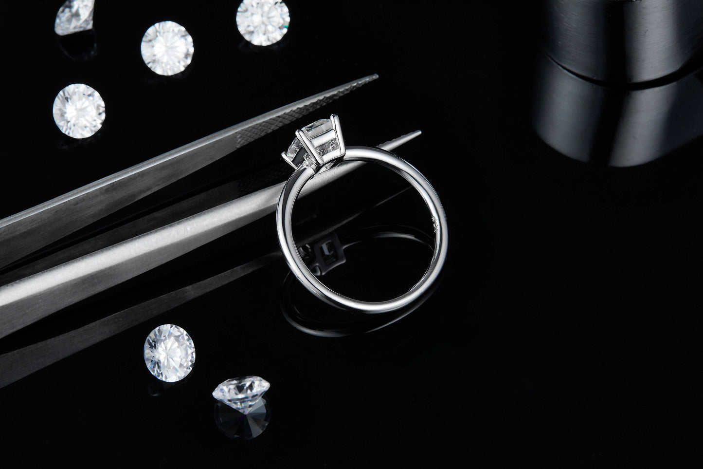 Emerald Cut Solitaire Moissanite Engagement Ring - Premium Jewelry from Dazzling Delights - Just $128.95! Shop now at Dazzling Delights