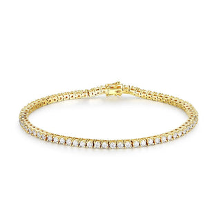 Round Brilliant Cut Moissanite Tennis Bracelets - Premium Jewelry from Dazzling Delights - Just $118.12! Shop now at Dazzling Delights