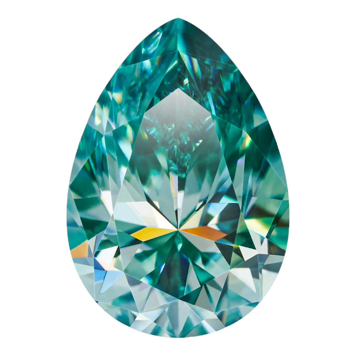 Bluish Green Pear Cut Moissanites - Premium Jewelry from Dazzling Delights - Just $83.33! Shop now at Dazzling Delights