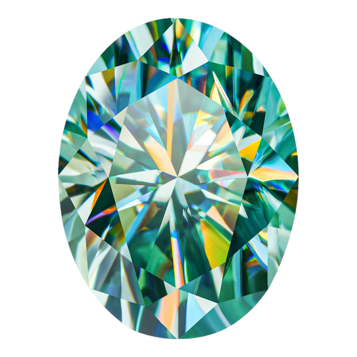 Blueish Green Oval Cut Moissanites - Premium Jewelry from Dazzling Delights - Just $83.33! Shop now at Dazzling Delights