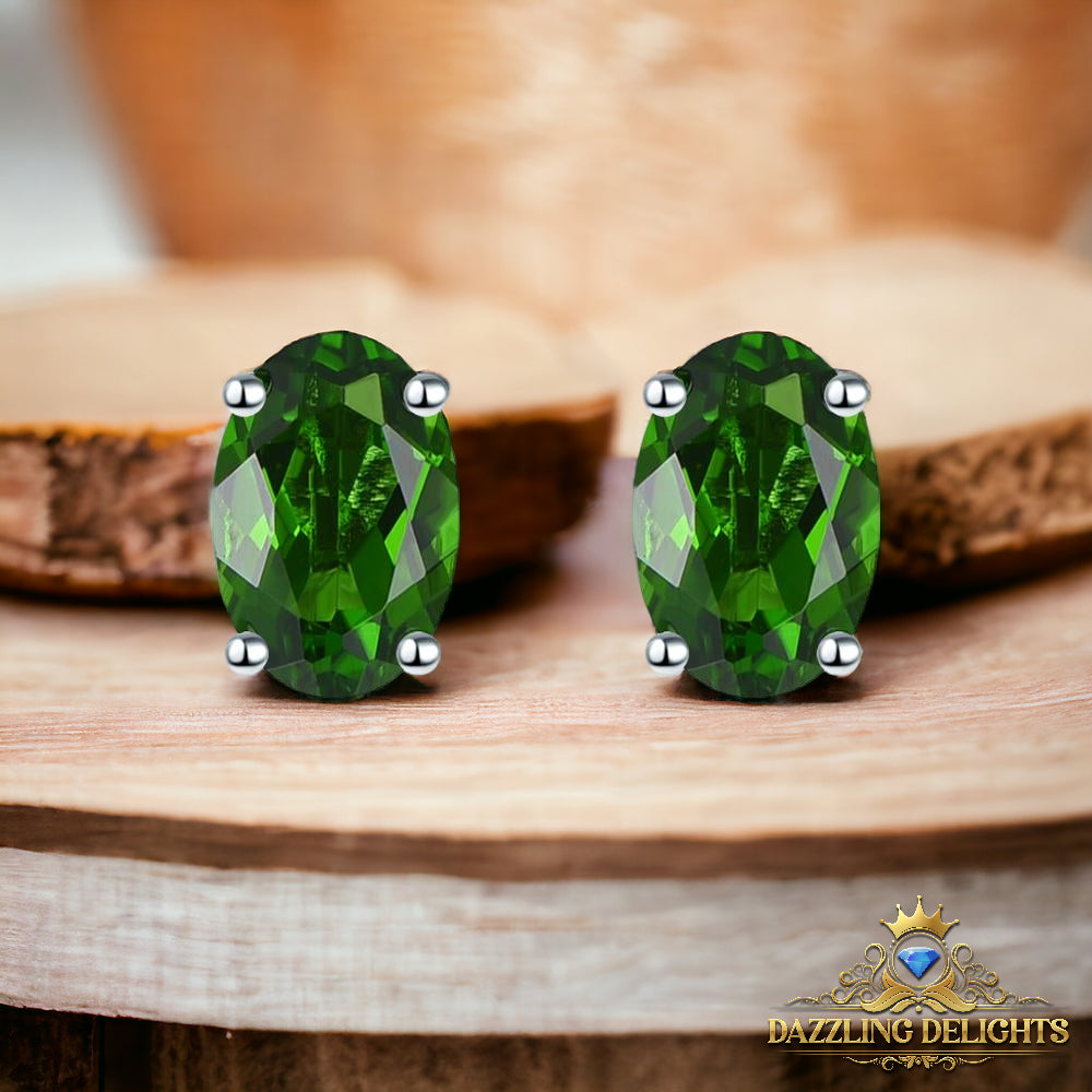 6x4mm Oval Cut Natural Gemstone Stud Earrings - Your Choice of Gemstone - Premium Jewelry from Dazzling Delights - Just $55.95! Shop now at Dazzling Delights