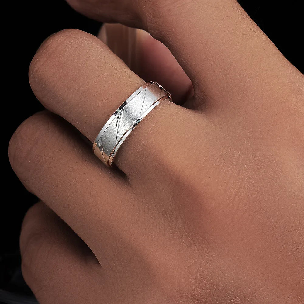 Brushed Titanium Wedding Bands - Premium Jewelry from Dazzling Delights - Just $29.95! Shop now at Dazzling Delights