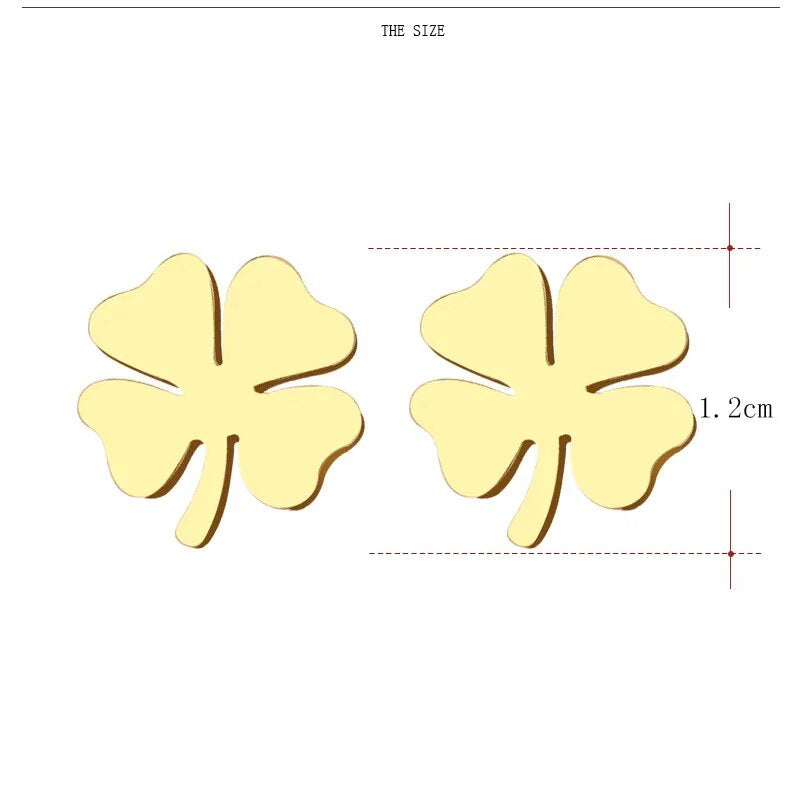 Titanium Four Leaf Clover Stud Earrings - Premium Jewelry from Dazzling Delights - Just $23.95! Shop now at Dazzling Delights