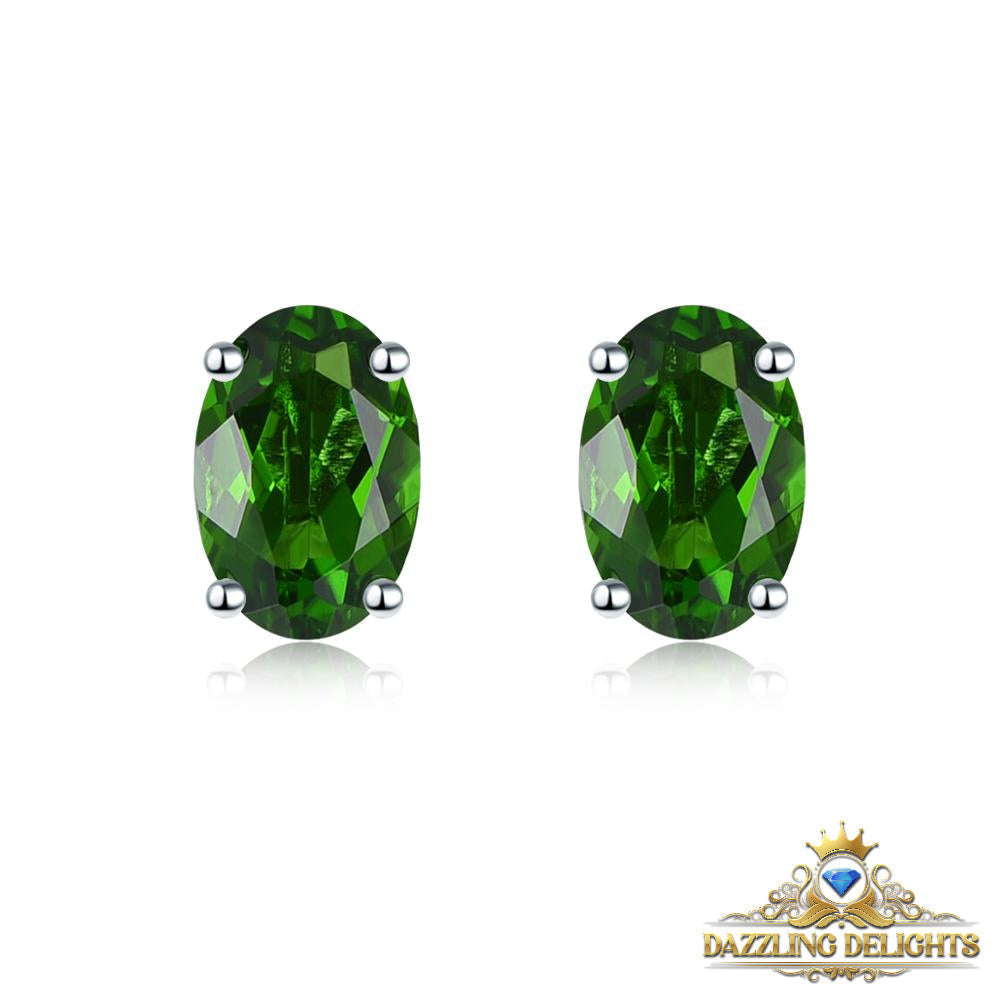 6x4mm Oval Cut Natural Gemstone Stud Earrings - Your Choice of Gemstone - Premium Jewelry from Dazzling Delights - Just $55.95! Shop now at Dazzling Delights