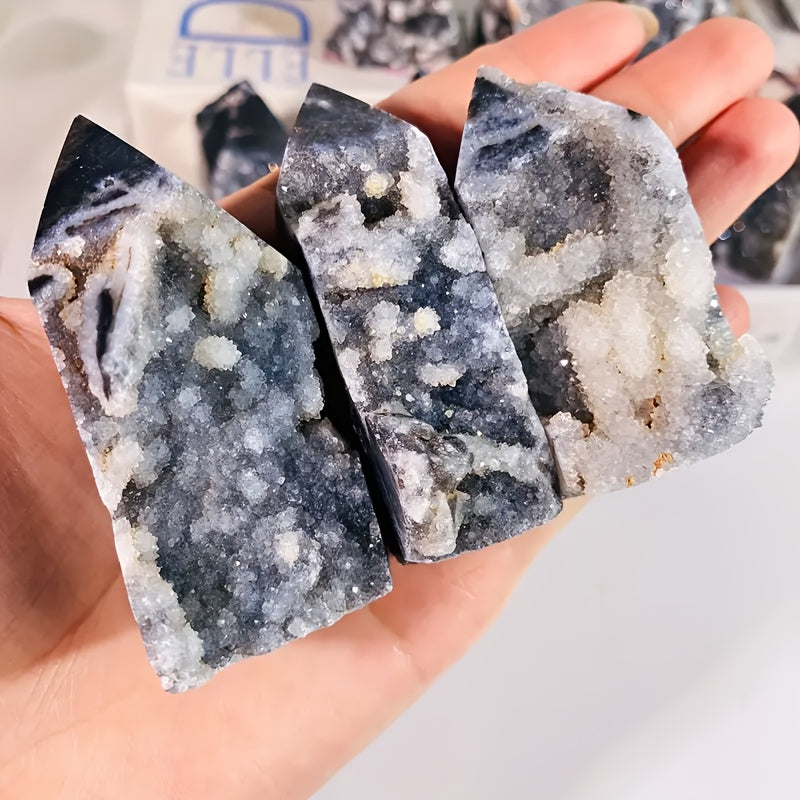 Smoky Druzy Quartz Crystal Tower – Grounding Energy, Shadow Work & Aura Cleansing Stone
