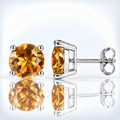5mm Natural Gemstone Round Stud Earrings – 8 Gemstones