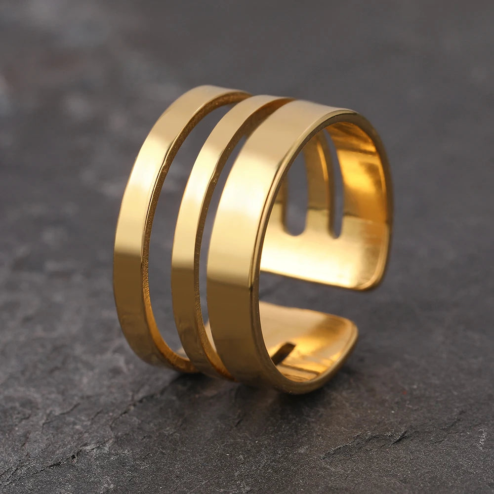 Titanium Three Tine Adjustable Ring - Premium Jewelry from Dazzling Delights - Just $19.95! Shop now at Dazzling Delights