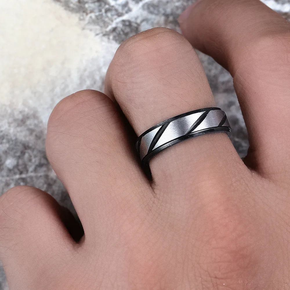 Brushed Titanium Wedding Bands - Premium Jewelry from Dazzling Delights - Just $29.95! Shop now at Dazzling Delights