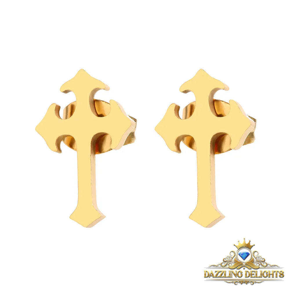 Titanium Cross Stud Earrings - Premium Jewelry from Dazzling Delights - Just $27.95! Shop now at Dazzling Delights