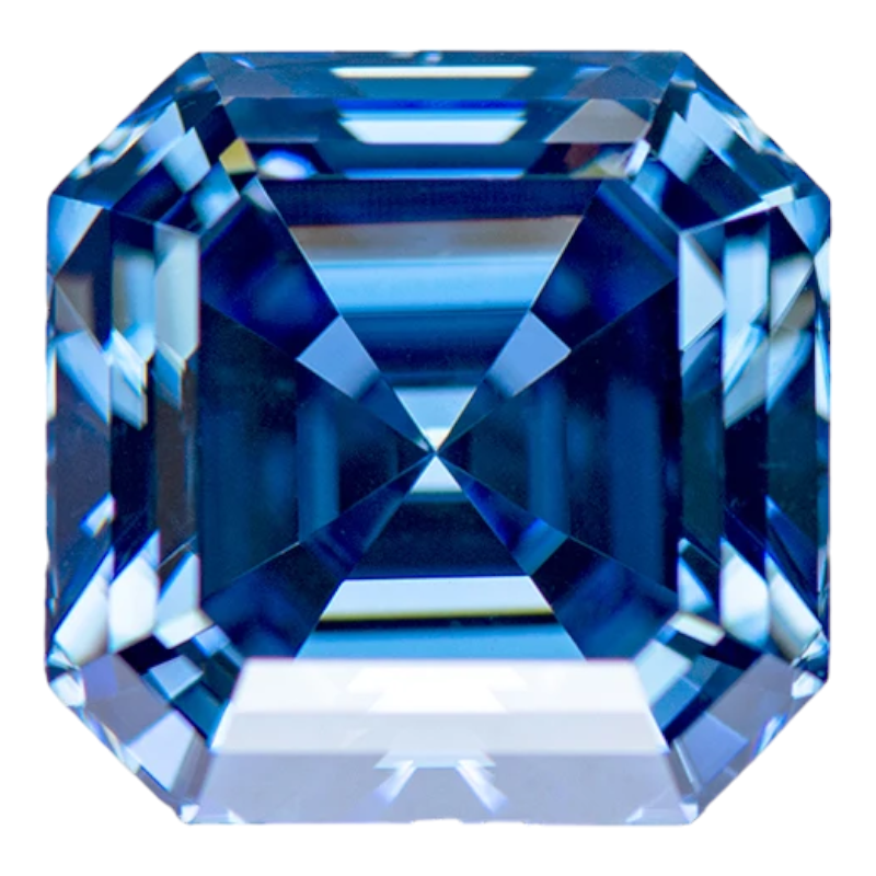 Royal Blue Asscher Cut Moissanites - Premium Jewelry from Dazzling Delights - Just $83.33! Shop now at Dazzling Delights