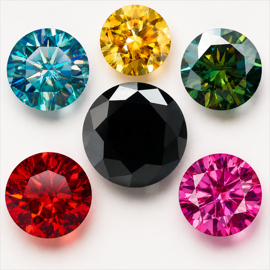Clearance Fancy Coloured Loose Moissanites | Premium Sparkle & Rare Colours
