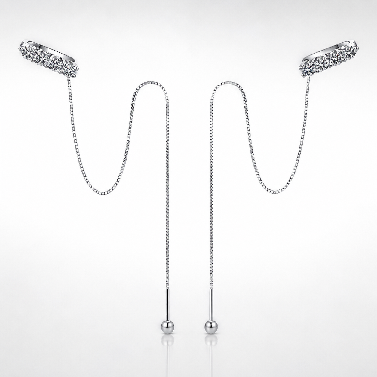 Pendientes estilo diseñador de moissanita de 0,8 quilates 