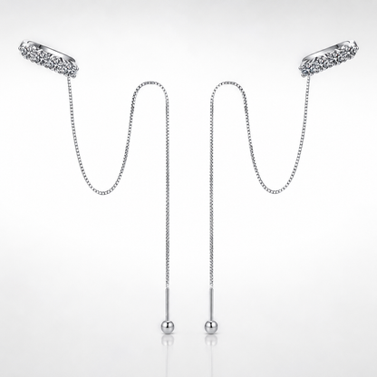 Pendientes estilo diseñador de moissanita de 0,8 quilates 