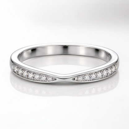 Anel elegante de meia eternidade de Moissanite