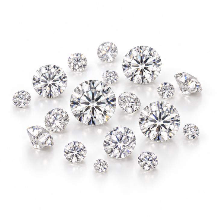 1ct Pack Round Brilliant Melee Moissanite – D Colour VVS1