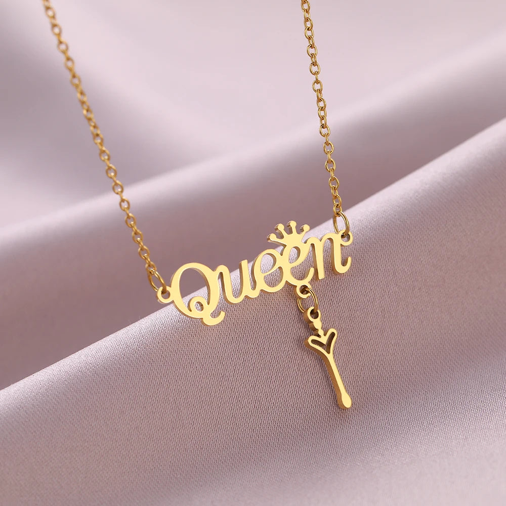 Titanium Queen Pendant Necklace - Premium Jewelry from Dazzling Delights - Just $24.95! Shop now at Dazzling Delights