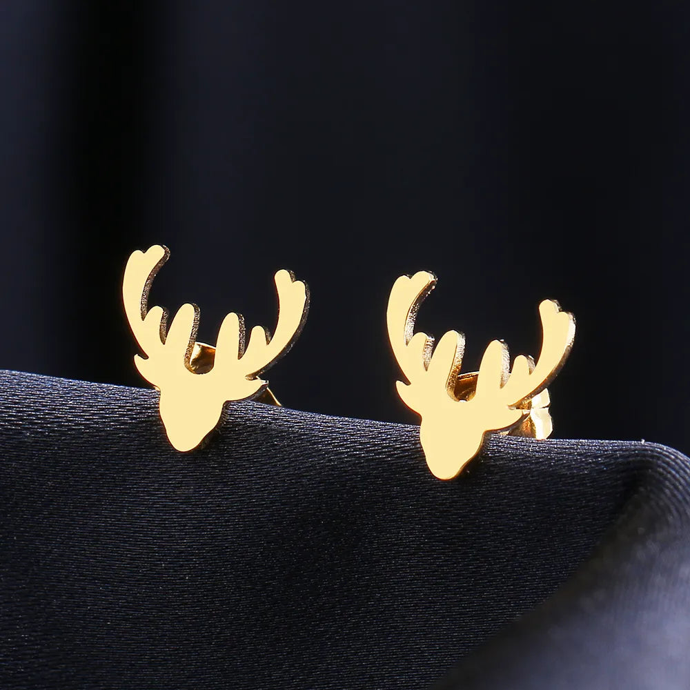 Titanium Reindeer Stud Earrings - Premium Jewelry from Dazzling Delights - Just $27.95! Shop now at Dazzling Delights