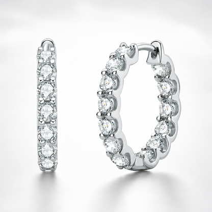 Inside Out Moissanite Hoop Earrings – 2.6ct