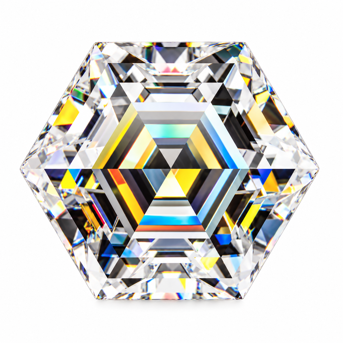 Hexagon Cut Loose Moissanite – D Colour VVS1