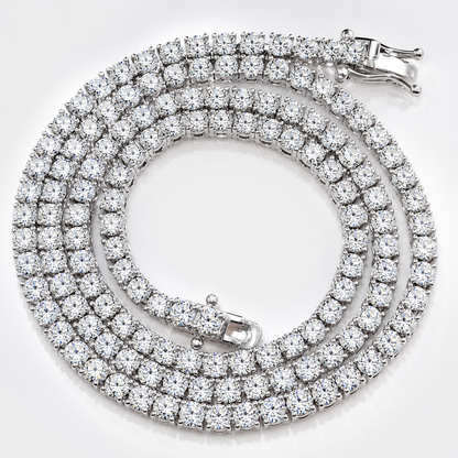 Colares redondos de tênis Moissanite com corte brilhante 