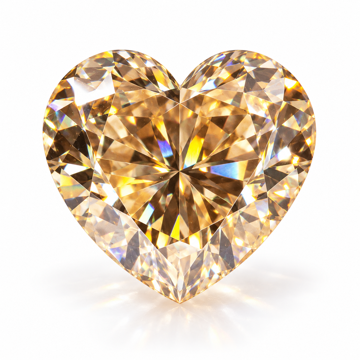 Champagne Heart Cut Moissanites