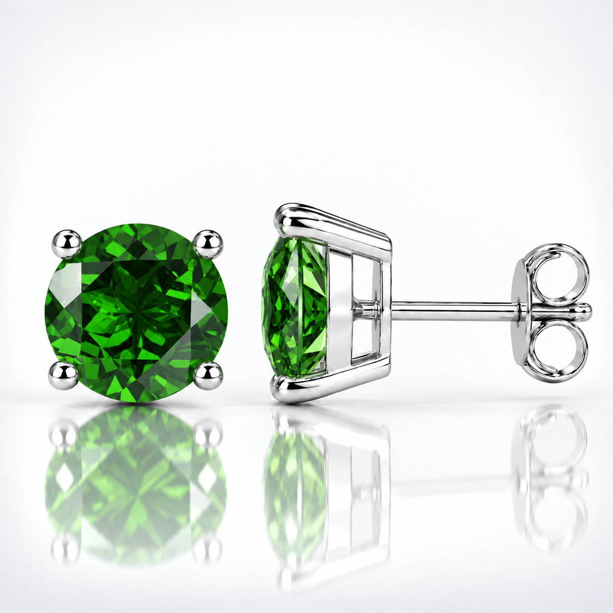 5mm Natural Gemstone Round Stud Earrings – 8 Gemstones