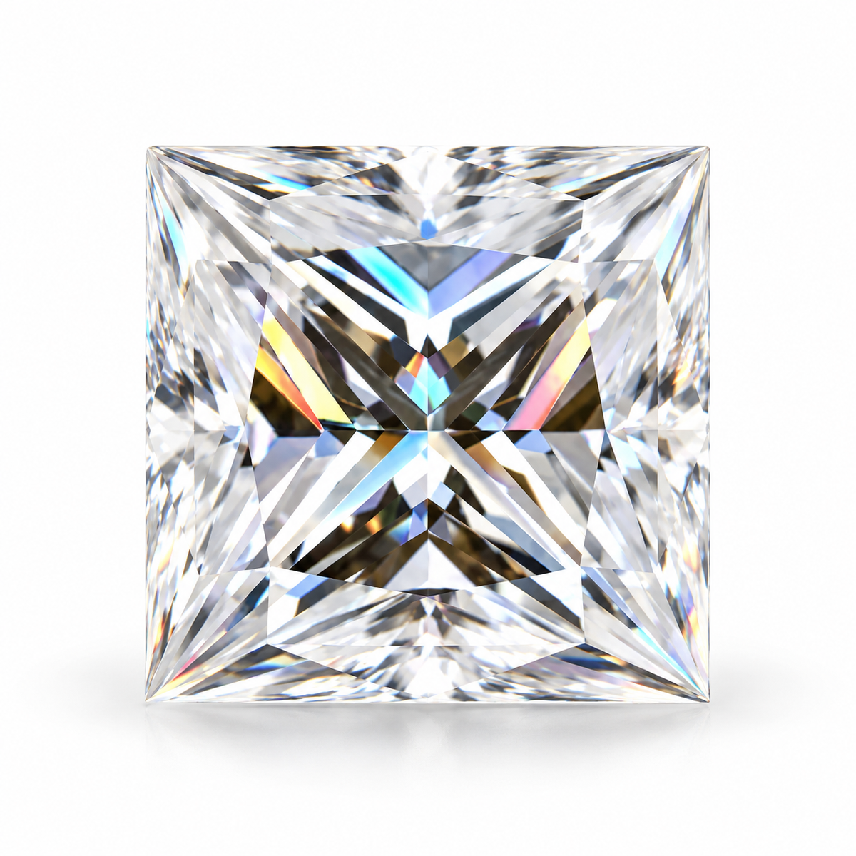 Princess Cut Loose Moissanite – D Colour VVS1