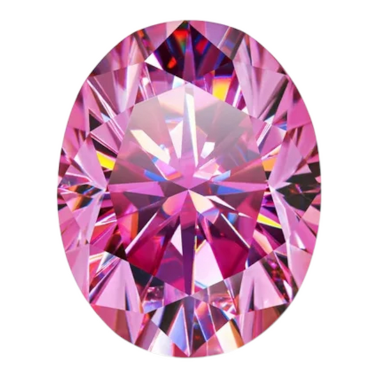 Vivid Pink Oval Cut Moissanites - Premium Jewelry from Dazzling Delights - Just $83.33! Shop now at Dazzling Delights