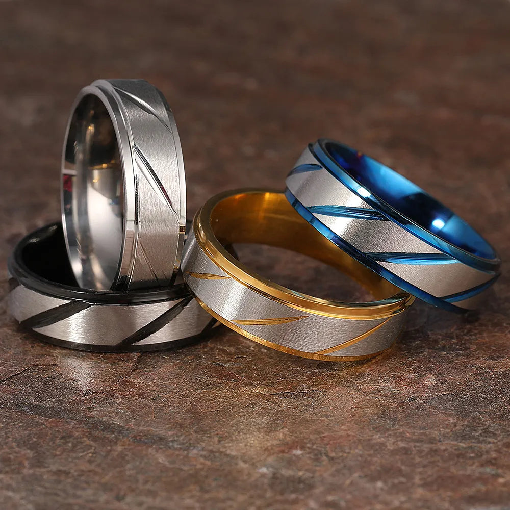 Brushed Titanium Wedding Bands - Premium Jewelry from Dazzling Delights - Just $29.95! Shop now at Dazzling Delights